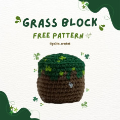 Free Crochet Pattern: Grass Block Amigurumi