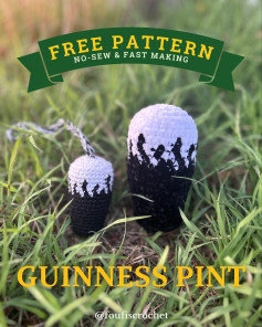 Free Crochet Pattern: Guinness Pint! No-Sew, Fast Making