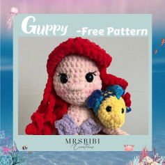 Free Crochet Pattern: Guppy Mermaid Amigurumi