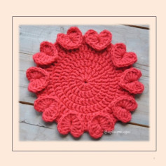 Free Crochet Pattern: Heart Stitch Coaster