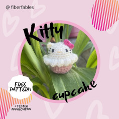 Free Crochet Pattern: Hello Kitty Cupcake Amigurumi