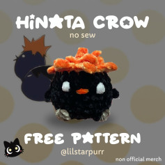 Free Crochet Pattern: Hinata Crow Amigurumi