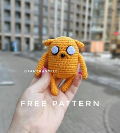 Free Crochet Pattern: Jake the Dog Amigurumi FREE PATTERN! 😎 Jake the dog 💛