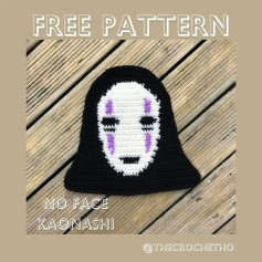 Free Crochet Pattern: Kaonashi No-Face Mask