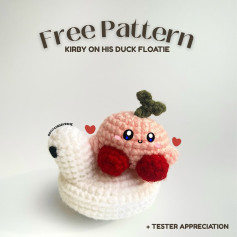 Free Crochet Pattern: Kirby on Duck Floatie