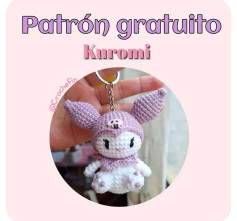 Free Crochet Pattern: Kuromi Keychain