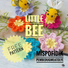 Free Crochet Pattern: Little Bee on Flowers