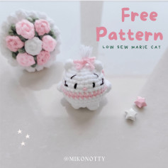 Free Crochet Pattern: Low-Sew Marie Cat Amigurumi