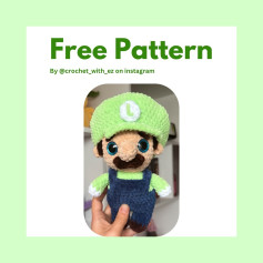 Free Crochet Pattern: Luigi Amigurumi