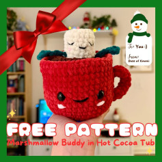 Free Crochet Pattern: Marshmallow in Hot Cocoa Mug