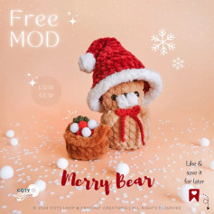 Free Crochet Pattern: Merry Christmas Bear
