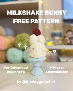 Free Crochet Pattern: Milkshake Bunny Amigurumi