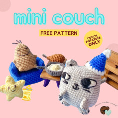 Free Crochet Pattern: Mini Couch for Potatoes