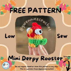 Free Crochet Pattern: Mini Derpy Rooster
