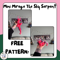 Free Crochet Pattern: Mini Mirage Sky Serpent Amigurumi