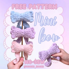 Free Crochet Pattern: Mini No-Sew Bow