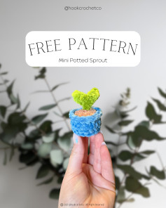Free Crochet Pattern: Mini Potted Sprout