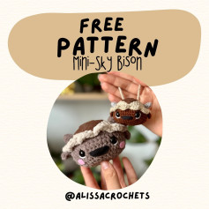 Free Crochet Pattern: Mini Sky Bison Amigurumi