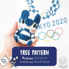 Free Crochet Pattern: Miraitowa Olympic Mascot Amigurumi