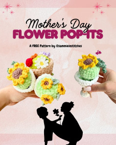 Free Crochet Pattern: Mothers Day Flower Pop-its