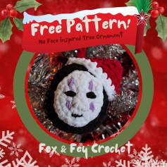 Free Crochet Pattern: No-Face Christmas Ornament