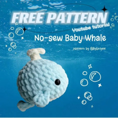 Free Crochet Pattern: No-Sew Baby Whale