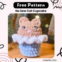 Free Crochet Pattern: No-Sew Cat Cupcake