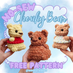 Free Crochet Pattern: No-Sew Chunky Bears