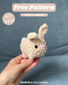 Free Crochet Pattern: No-Sew Easter Bunny