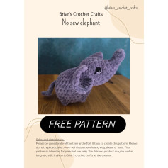 Free Crochet Pattern: No-Sew Elephant