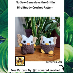 Free Crochet Pattern: No-Sew Griffin Bird Buddy