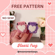 Free Crochet Pattern: No-Sew Heart Frog Amigurumi