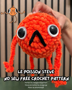 Free Crochet Pattern: No-Sew Le Poisson Steve