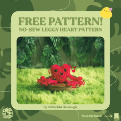 Free Crochet Pattern: No-Sew Leggy Heart