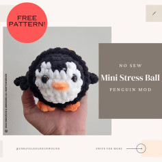 Free Crochet Pattern: No-Sew Mini Penguin Stress Ball