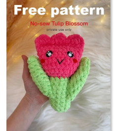 Free Crochet Pattern: No-Sew Tulip Blossom