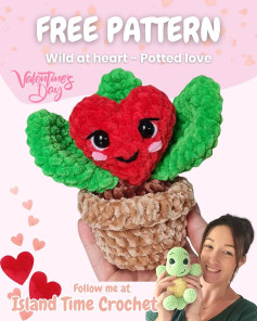 Free Crochet Pattern: Potted Heart Amigurumi