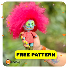 Free Crochet Pattern: Quirky Hairy Doll