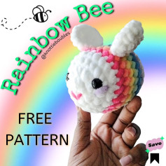 Free Crochet Pattern: Rainbow Bee Amigurumi