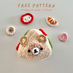 Free Crochet Pattern: Rilakkuma Sando Plus 6 Fruits