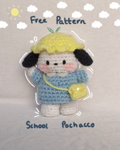 Free Crochet Pattern: School Pochacco Amigurumi