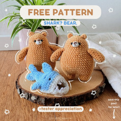 Free Crochet Pattern: Shark & Bear Amigurumi