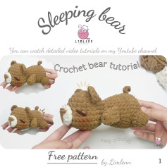 Free Crochet Pattern: Sleeping Bear Tutorial