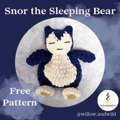 Free Crochet Pattern: Snoring Sleeping Bear