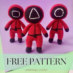 Free Crochet Pattern: Squid Game Guards