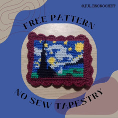 Free Crochet Pattern: Starry Night Tapestry