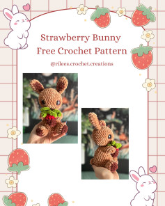 Free Crochet Pattern: Strawberry Bunny 🍓🍫Strawberry Bunny🍫🍓