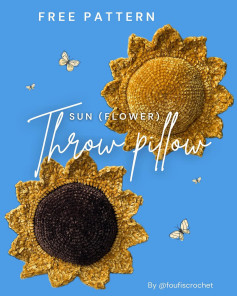 Free Crochet Pattern: Sunflower Throw Pillow