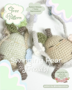 Free Crochet Pattern: Swinging Pear Amigurumi Friends