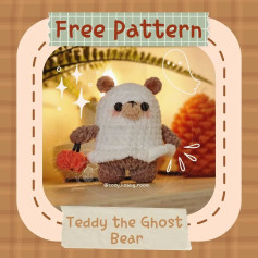 Free Crochet Pattern: Teddy Ghost Bear Amigurumi